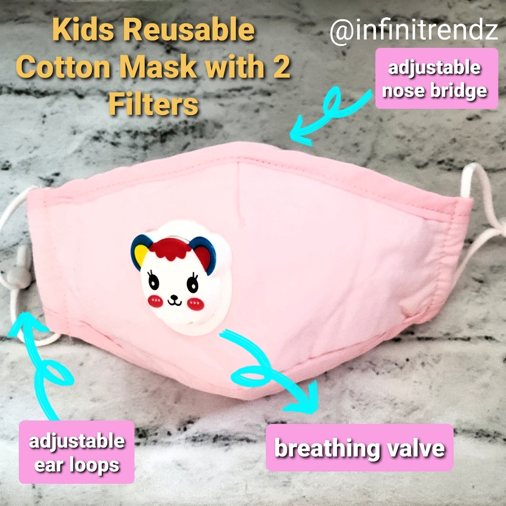 3pcs KIDS CHILDREN Reusable and washable Face Mask